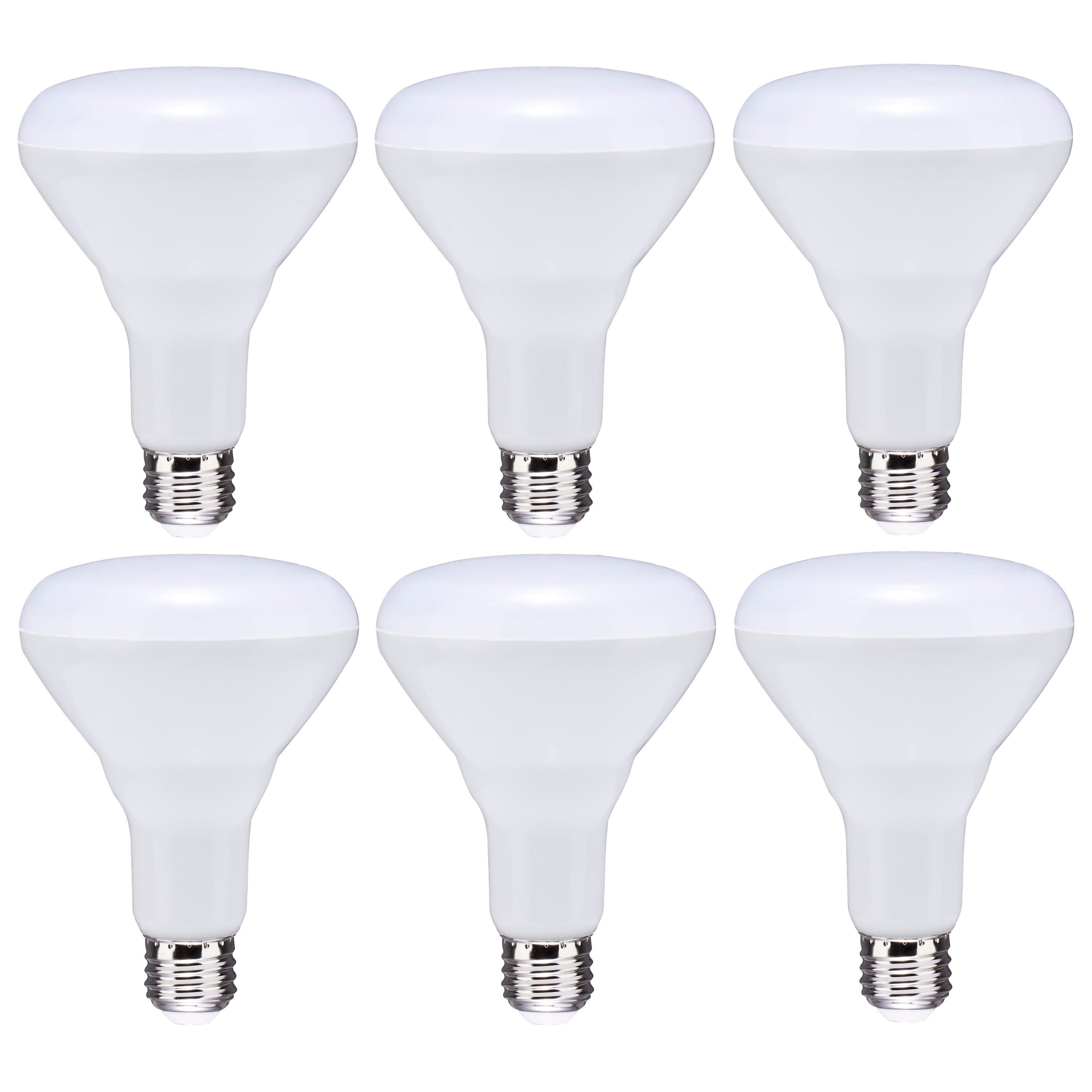 8.5 Watt BR30 LED 2700K 80 CRI Medium Base 120 Volts Dimmable 6-pack - Frost - Mycitystee
