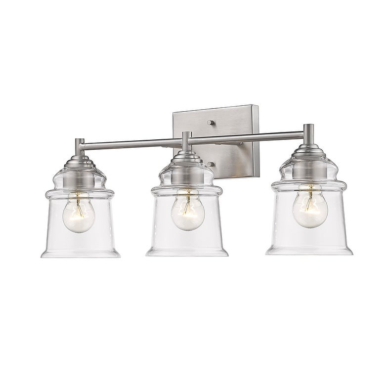 3-Light Nickel Bath Bar Vanity Light - Mycitystee