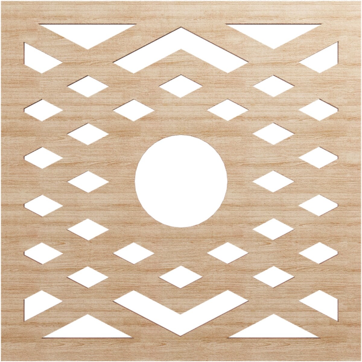 Chevron Wood Fretwork Pierced Ceiling Medallion - Mycitystee