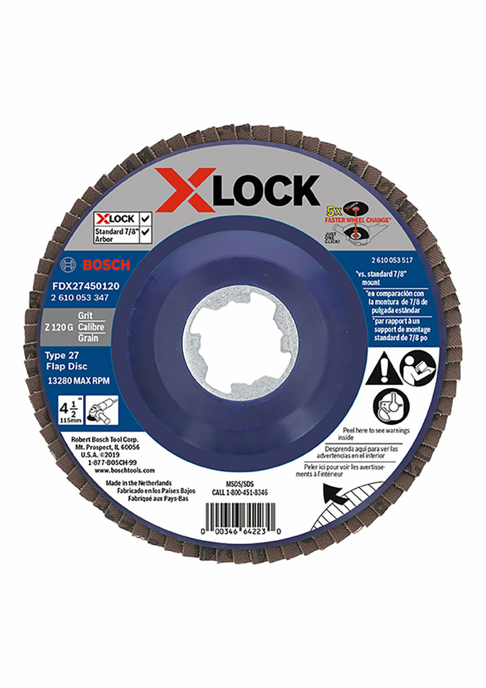 X-Lock Flap Discs 4-1/2120 Grit - Mycitystee