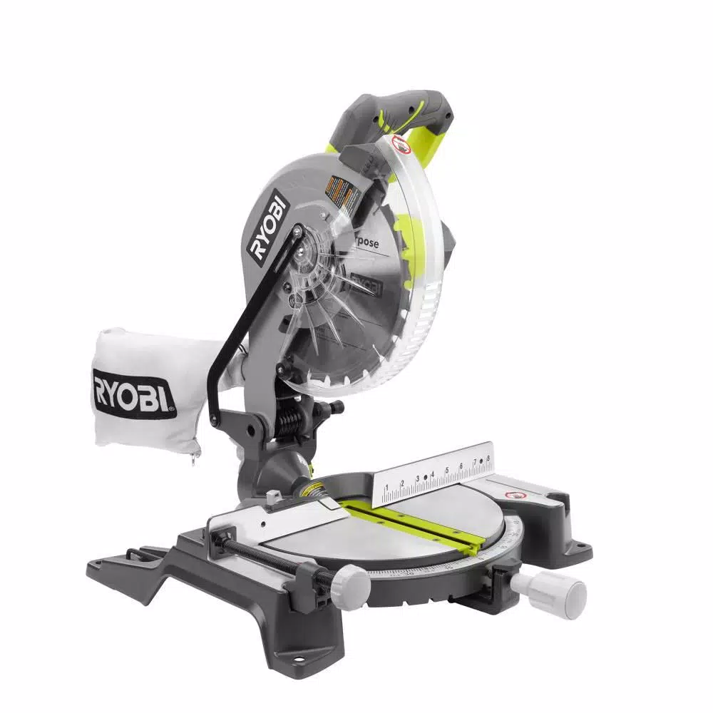 RYOBI 10 in. Compound Miter Saw with LED and#8211; XDC Depot - Mycitystee