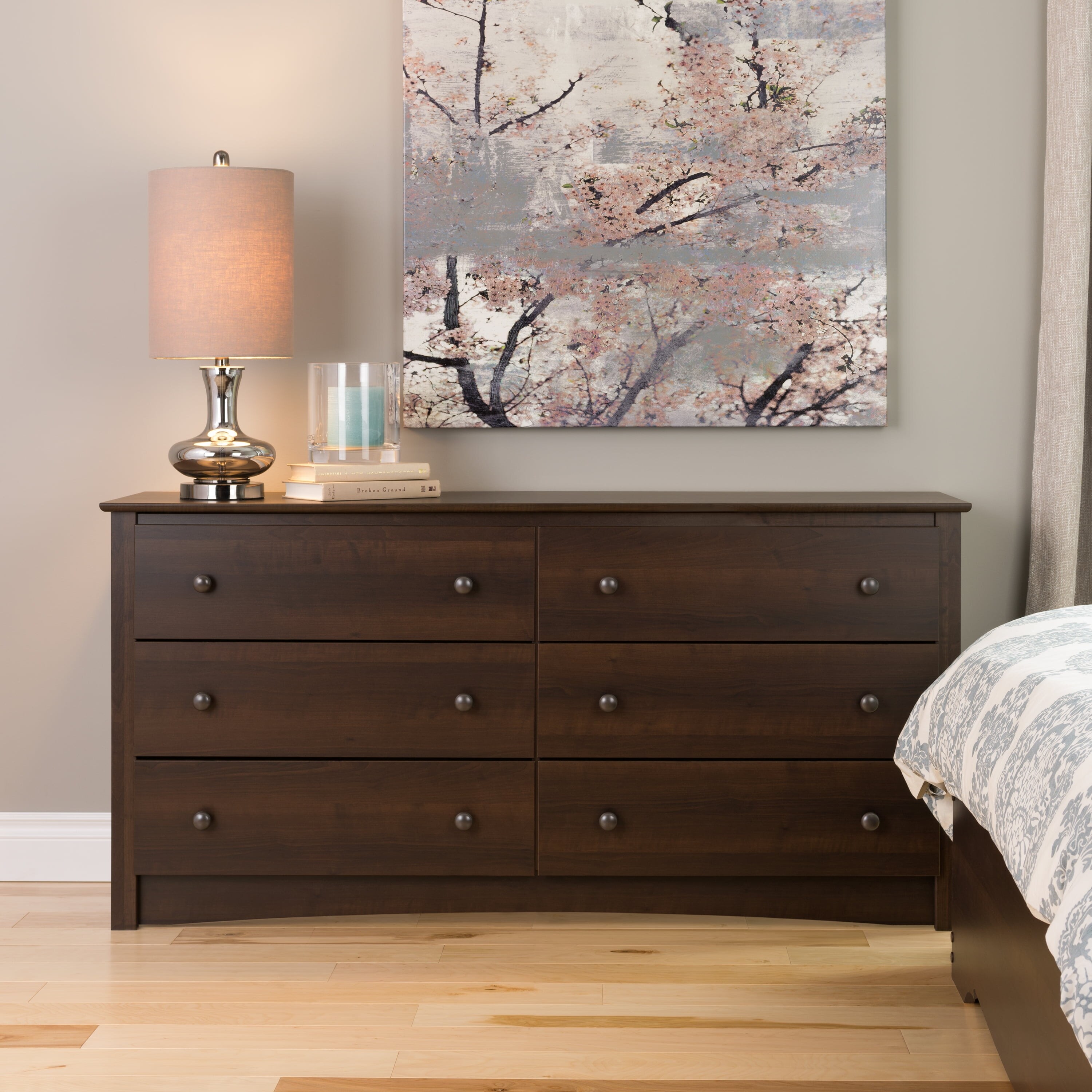 Fremont 6-Drawer Dresser， Espresso - - 37236449 - Mycitystee