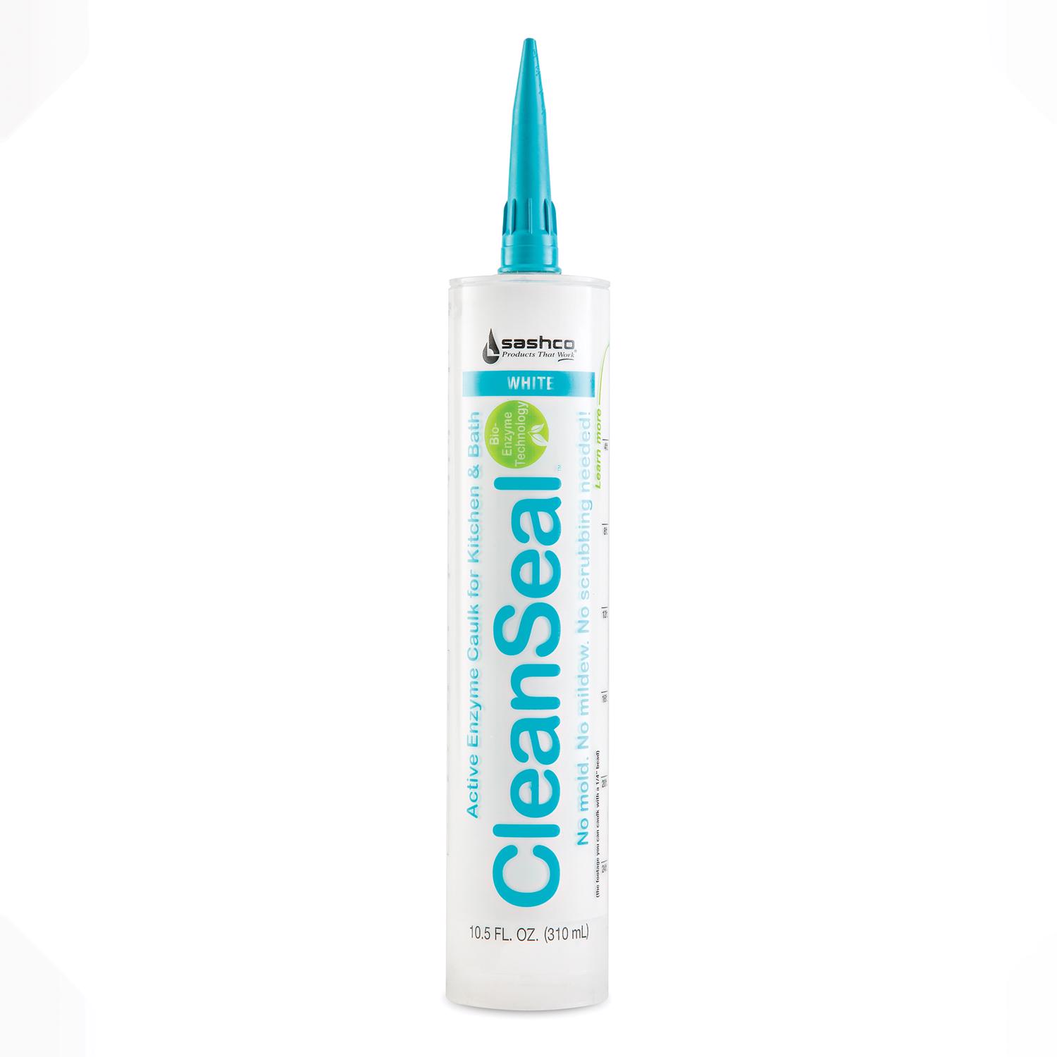 Sashco CleanSeal White Elastomeric Acrylic Latex Kitchen and Bath Caulk 10.5 oz - Mycitystee