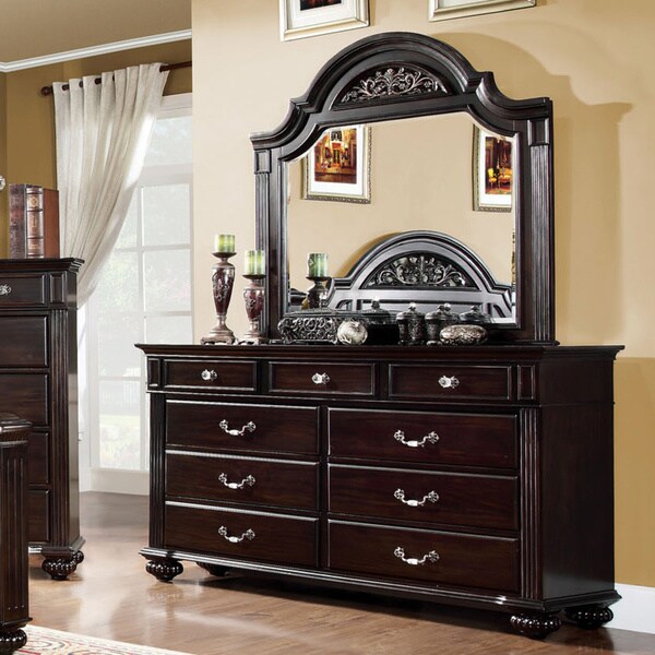 Furniture of America Vame 9-Drawer 2-piece Dresser and Mirror Set - - 9272985 - Mycitystee