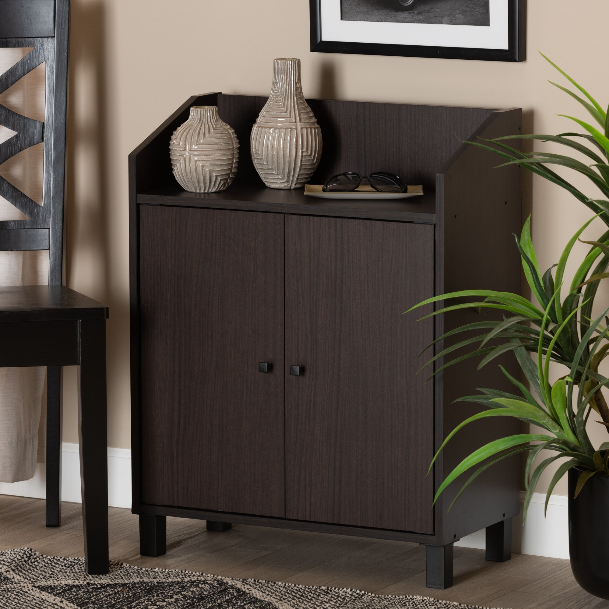 Rossin Modern 2-Door Entryway Shoe Storage Cabinet with Top Shelf - - 33123215 - Mycitystee