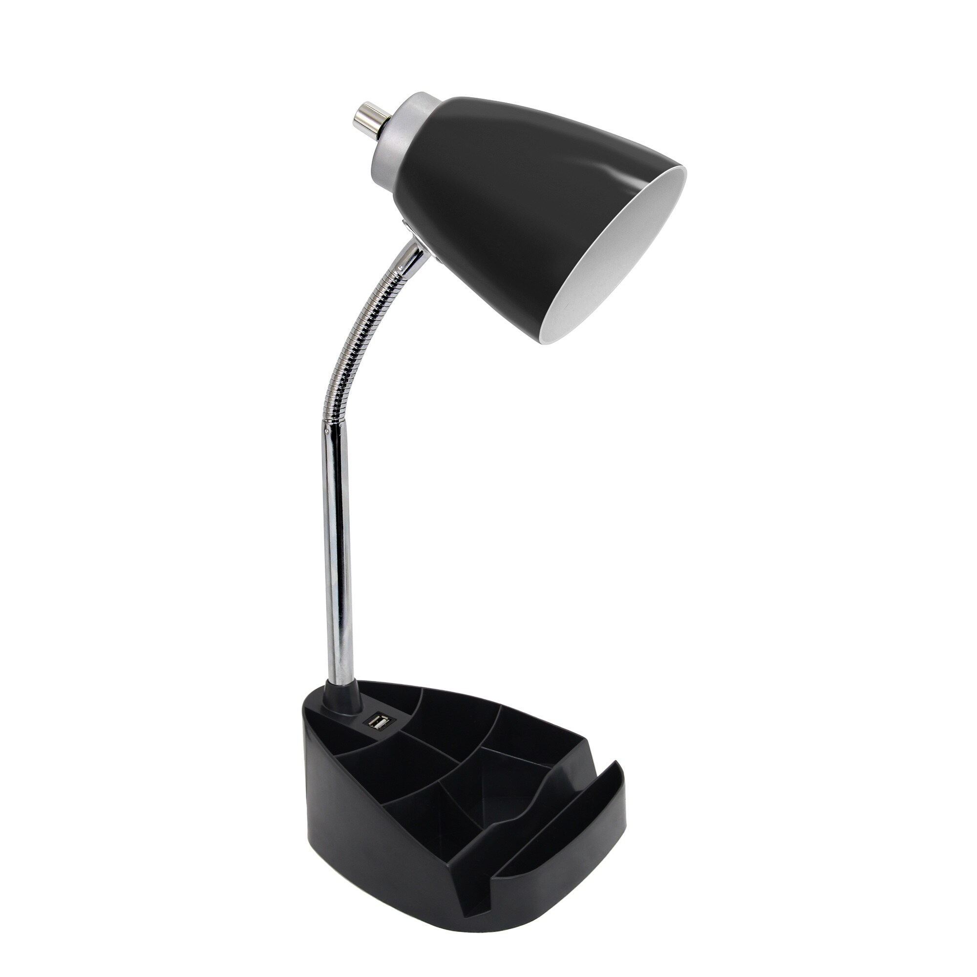 Limelights Gooseneck Organizer Desk Lamp with Tablet Stand Book Holder and USB port - Mycitystee