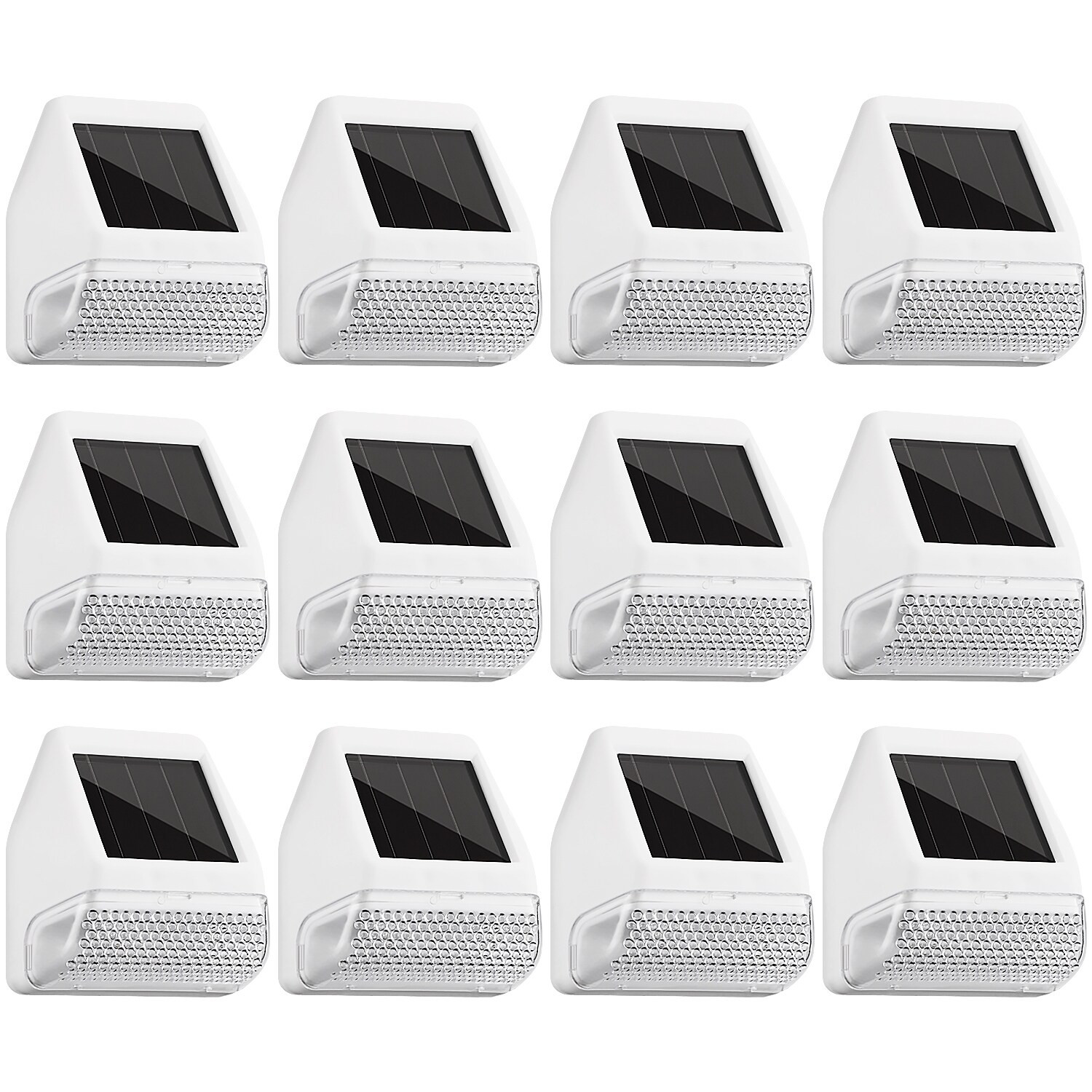 6/12 Pack Solar Dusk-to-Dawn LED Fence Light， 4000K， White / Oil Rubbed Bronze / Black - Mycitystee