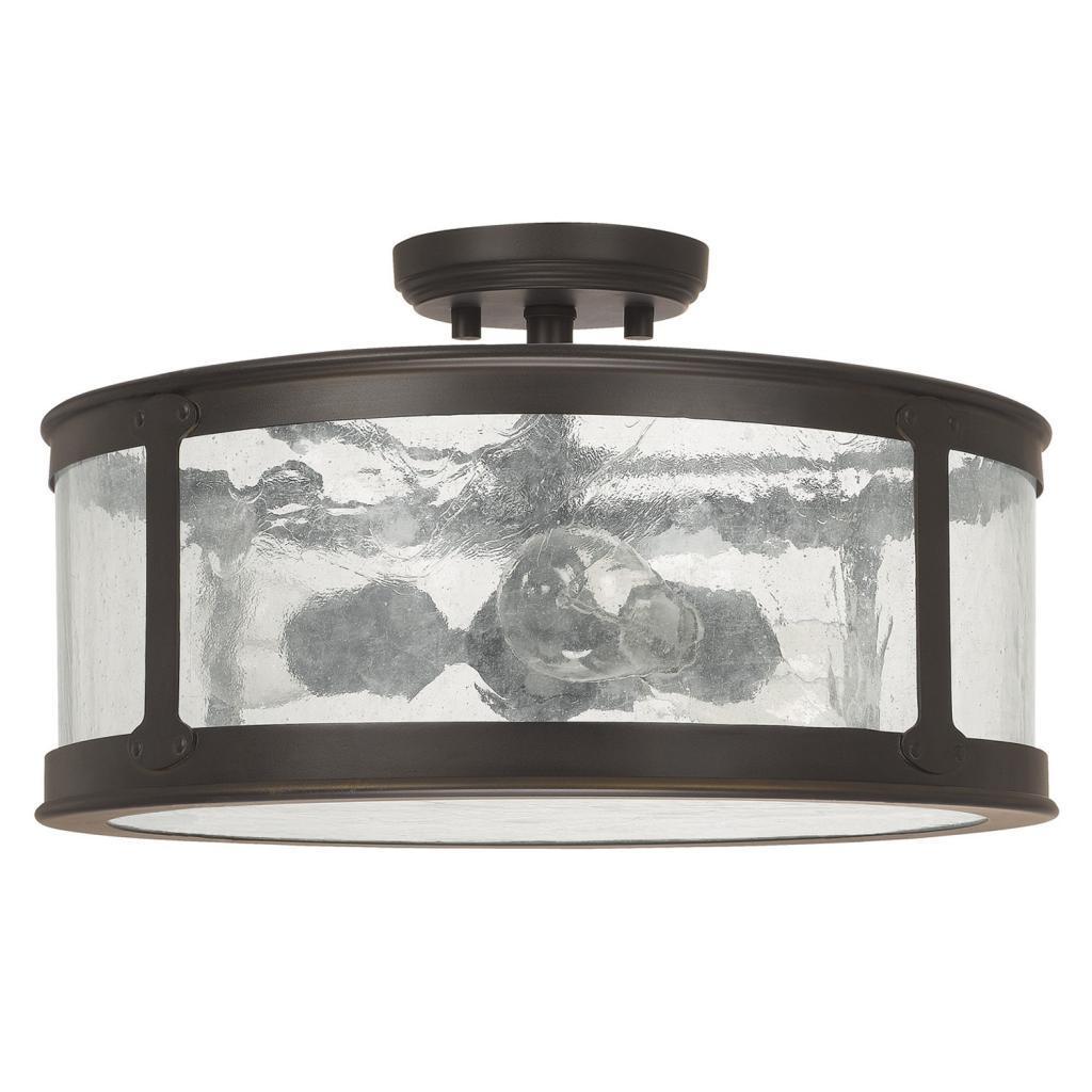 Dylan 3-light Old Bronze Outdoor Semi-Flush Mount - Mycitystee