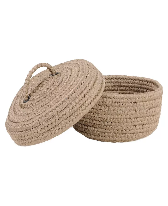 Colonial Mills Peek-A-Boo Basket and Lid - Tan - Mycitystee