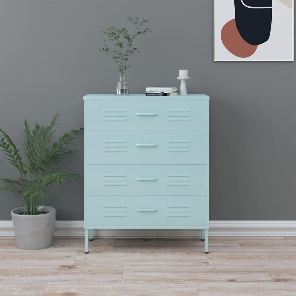 Chest Storage Drawers Steel Cabinet for Living Room Office Mint - - 35900360 - Mycitystee