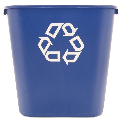 Rubbermaid Commercial Deskside Recycling Container， Medium， 28.13 qt， Plastic， Blue (295673BE) - Mycitystee