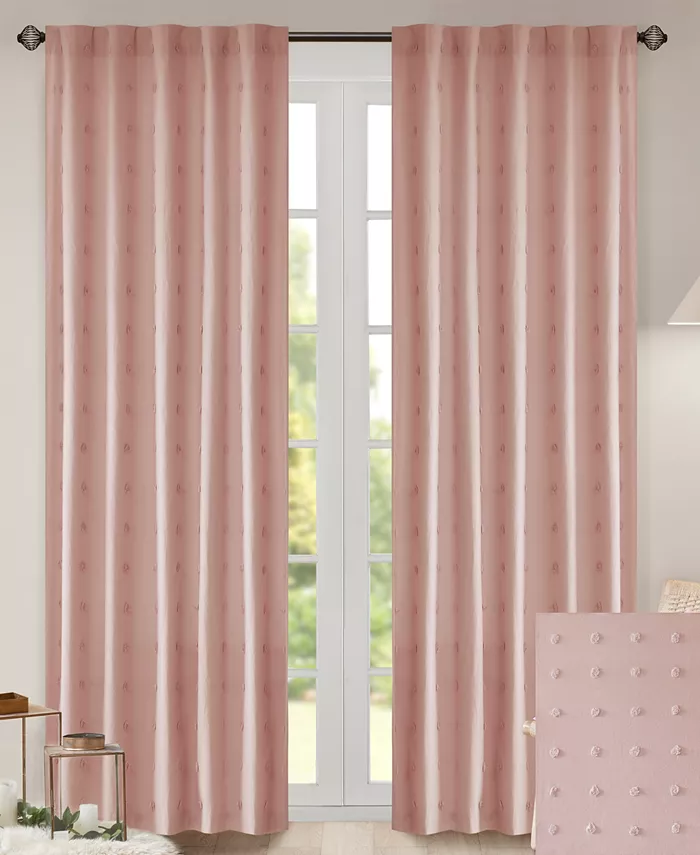 Urban Habitat Brooklyn Pom Pom Jacquard Cotton Window Panel， 42