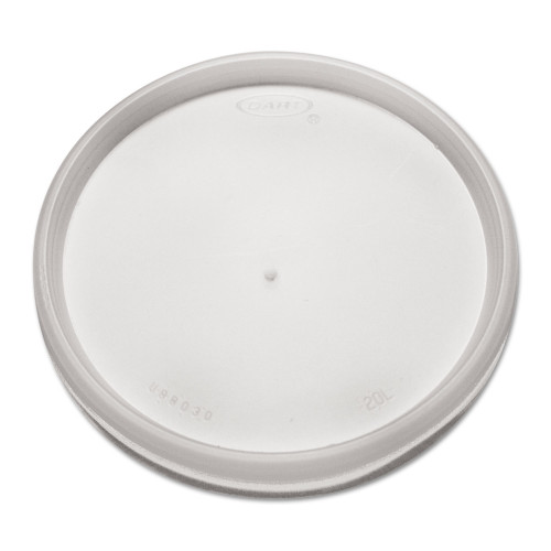 Dart Plastic Lids for Foam Cups， Bowls and Containers， Flat， Vented， Fits 6-32 oz， Translucent， 100/Pack， 10 Packs/Carton (20JL) - Mycitystee