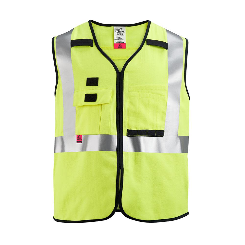 Milwaukee High Vis Safety Vest Yellow Class 2 AR/FR Cat 1  4XL/5XL - Mycitystee