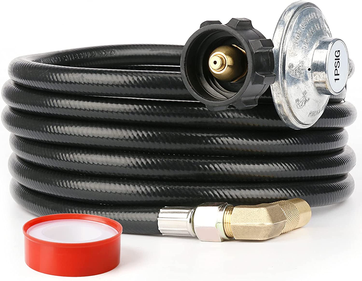 12 Feet Propane LP Adapter Hose with Regulator for 17