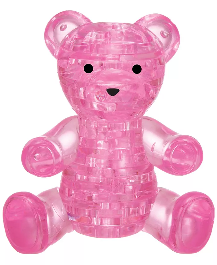 BePuzzled 3D Crystal Puzzle-Teddy Bear Pink - 41 Pcs - Mycitystee