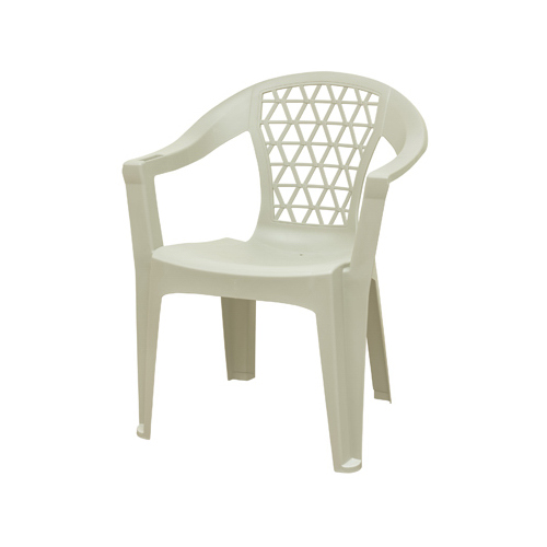 Adams 8220-48-3700 Chair Penza White Polypropylene Frame Stackable - Mycitystee