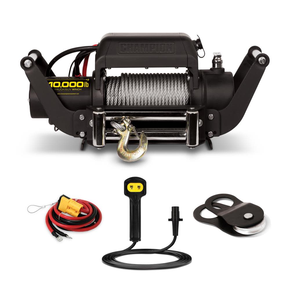 Champion 10,000-Lb Truck/SUV Winch Kit with Speed Mount and Remote Control - Mycitystee