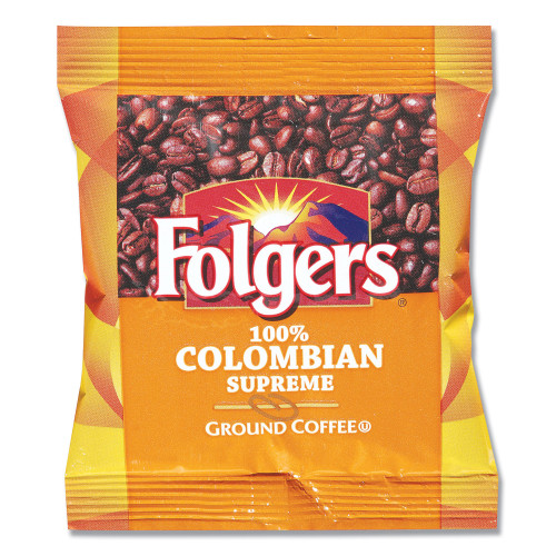 Folgers Coffee， 100% Colombian， Ground， 1.75oz Fraction Pack， 42/Carton (06451) - Mycitystee