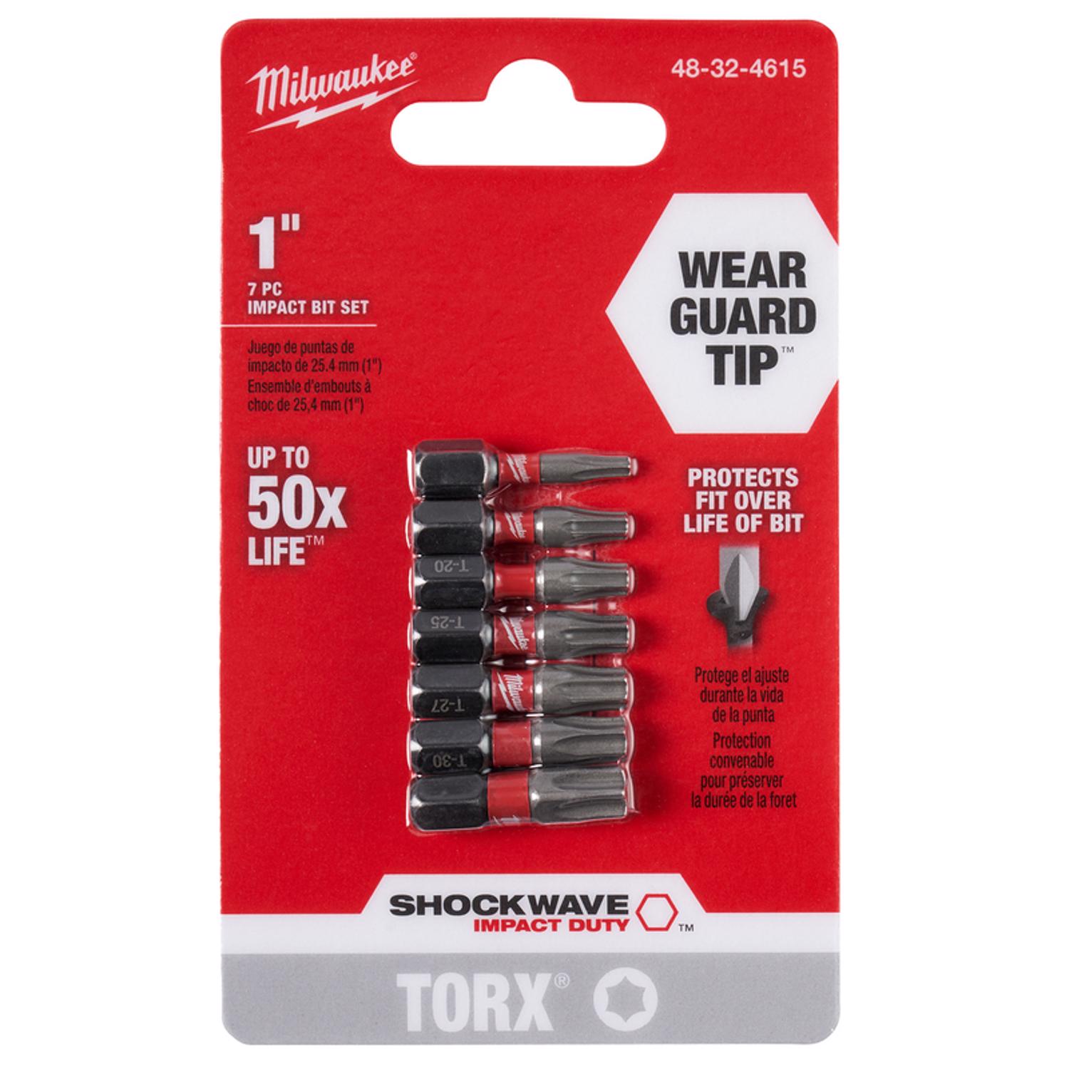 Milwaukee Shockwave Torx 1 in. L Insert Bit Set Alloy Steel 7 pc - Mycitystee