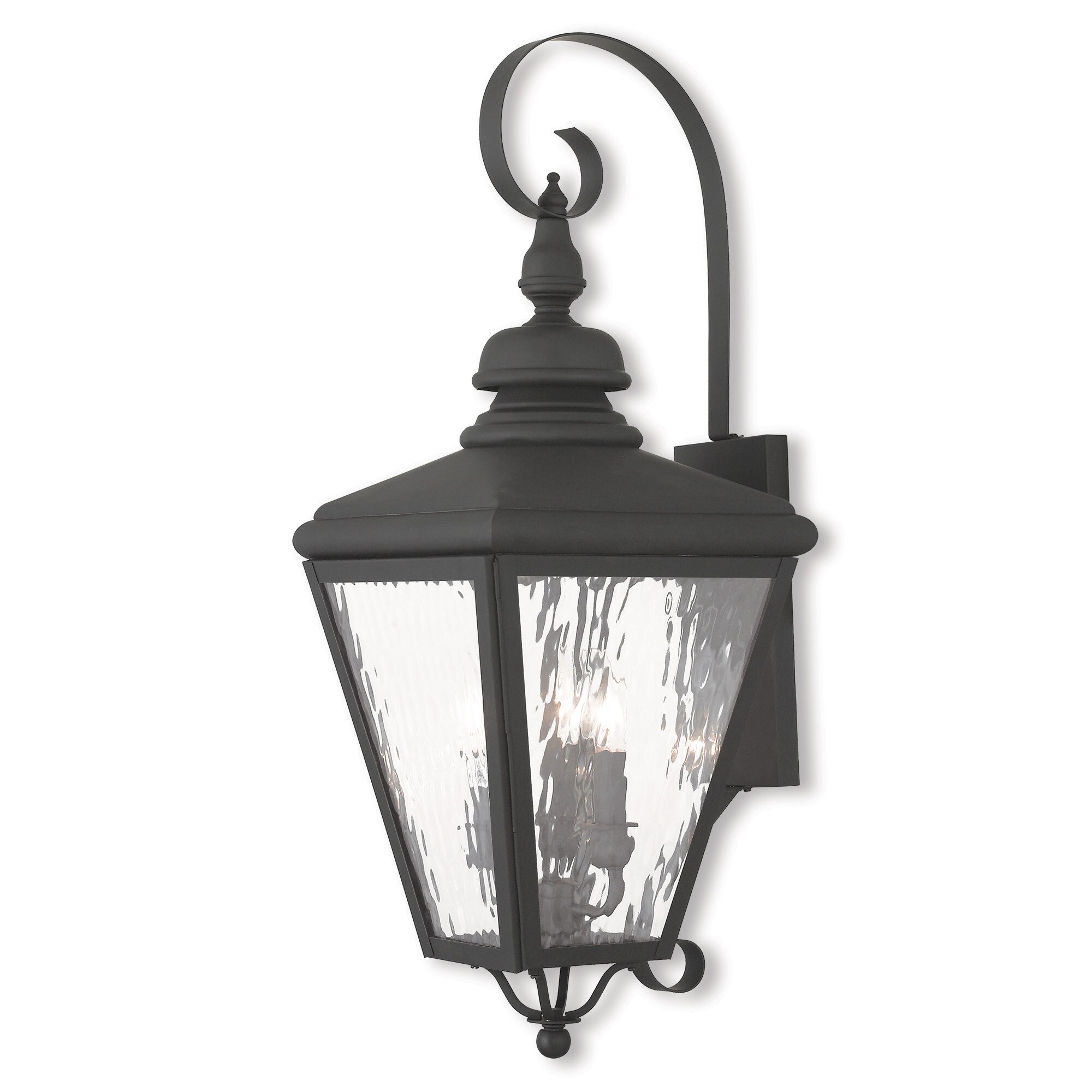 Livex Lighting Cambridge Black Brass 3-light Outdoor Lantern Shopping - The Best Deals on Outdoor Wall Lanterns | 21168252 - Mycitystee
