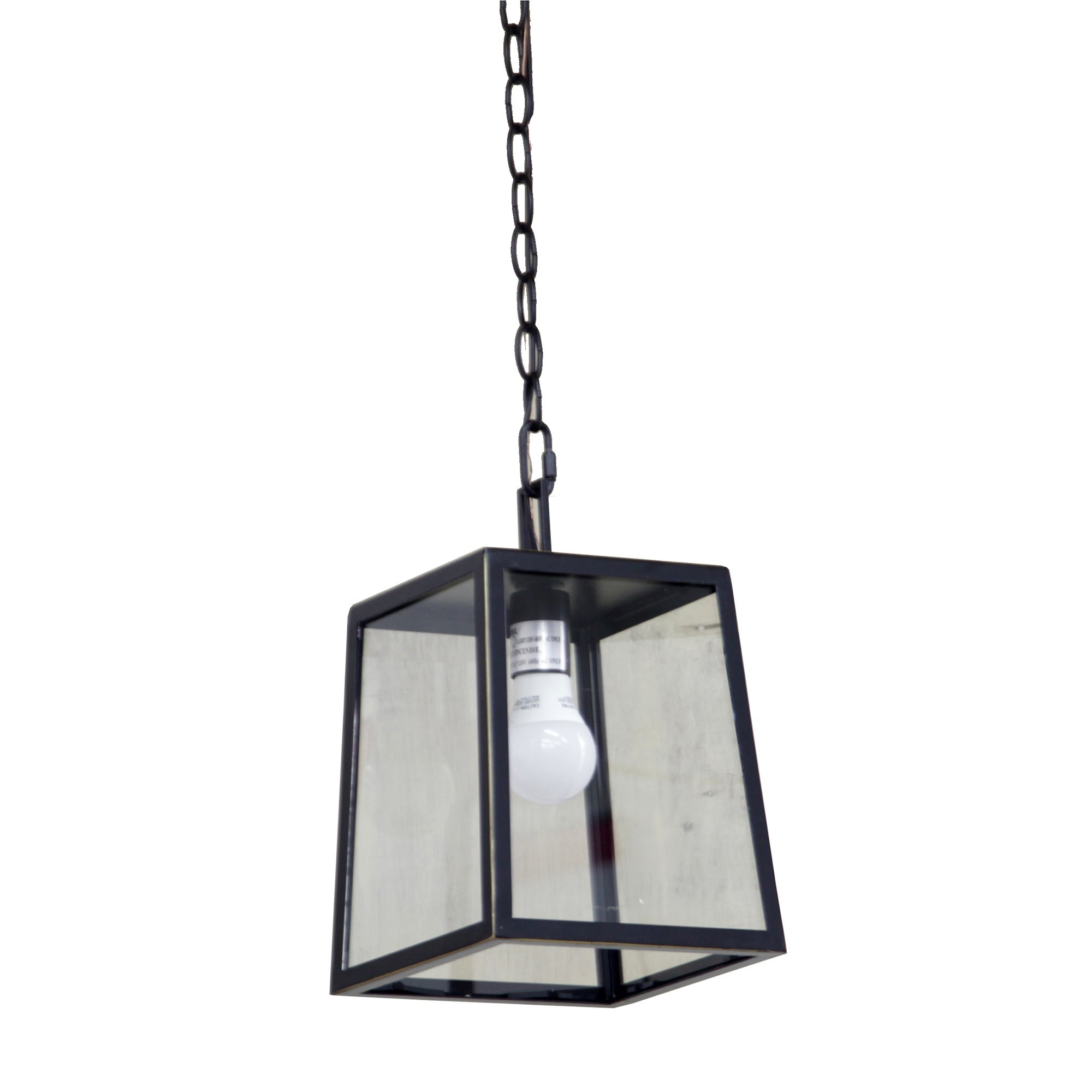 Trey 1 Light Outdoor Hanging Lamp - Imperial Black - Imperial Black - Mycitystee