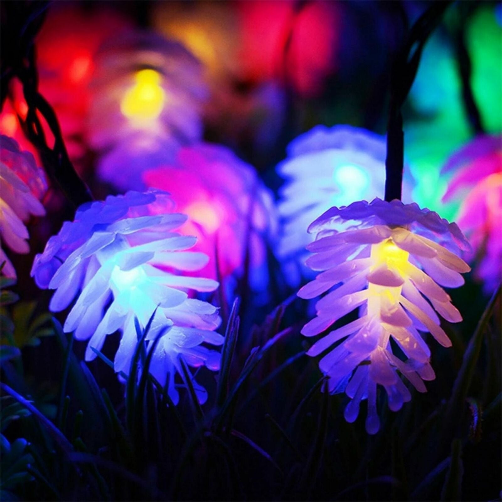 20FT 40LED Fairy Light Pinecone RGB String Light Remote Control - Mycitystee