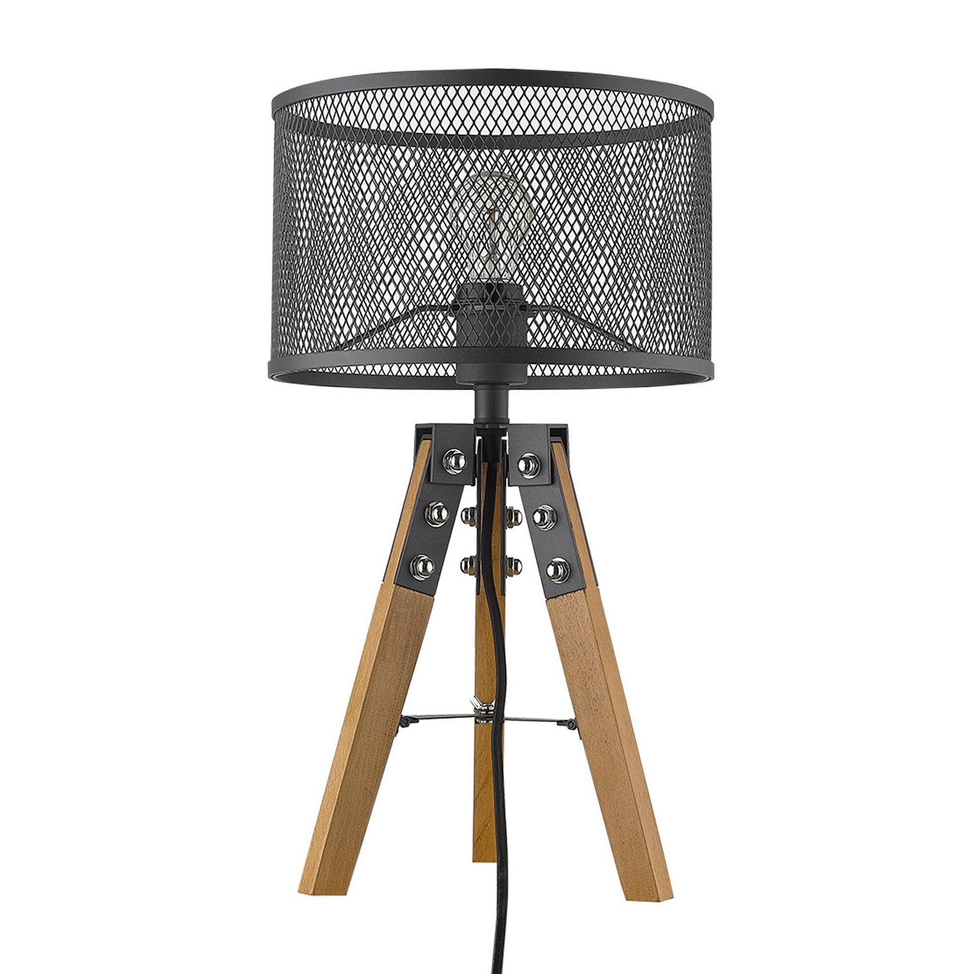 Capprice 1-Light Matte Black Table Lamp - Mycitystee