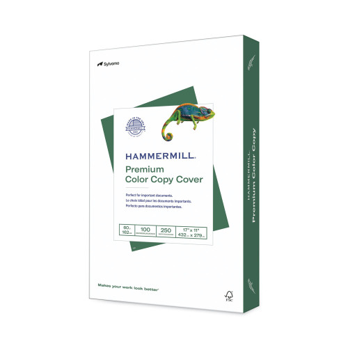 Hammermill Premium Color Copy Cover， 100 Bright， 60 lb Cover Weight， 17 x 11， 250/Pack (122556) - Mycitystee