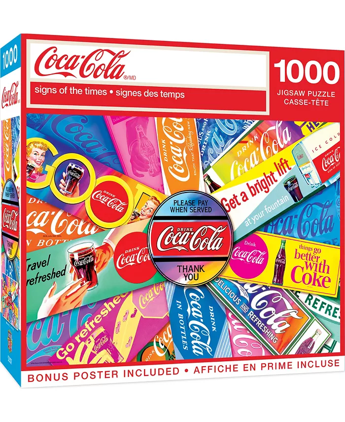 MasterPieces Puzzles Coca-Cola - Signs of the Times 1000 Piece Adult Jigsaw Puzzle - Mycitystee