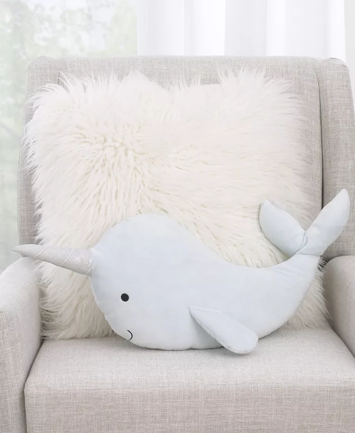 NoJo NoJo Whimsical Narwhal Decorative Pillow - Mycitystee