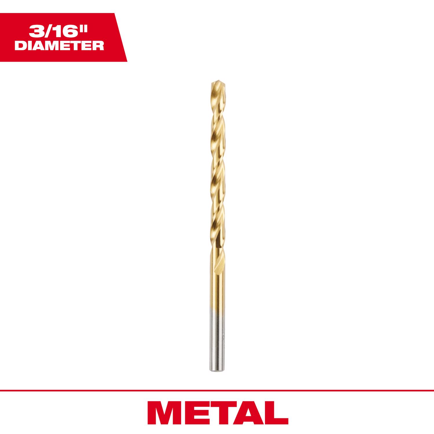 Milwaukee Thunderbolt 3/16 in. X 3-1/2 in. L High Speed Steel Drill Bit 1 pc - Mycitystee