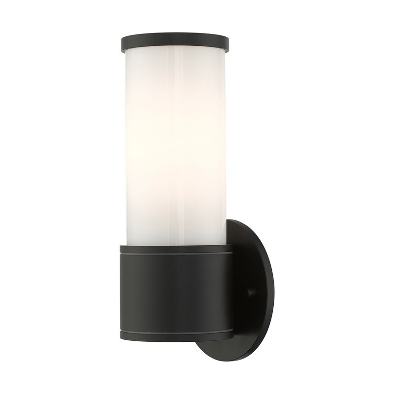 1 Lt Textured Black Outdoor ADA Wall Lantern - textured blalck - Mycitystee