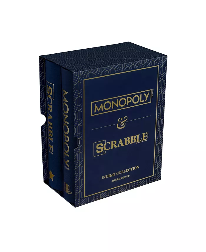 WS Game Company Indigo Collection 2-Pack- Monopoly and Scrabble - Mycitystee