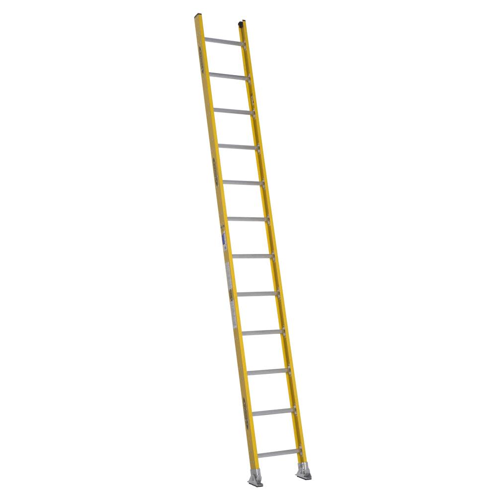 12ft Type IAA Fiberglass Round Rung Straight Ladder - Mycitystee