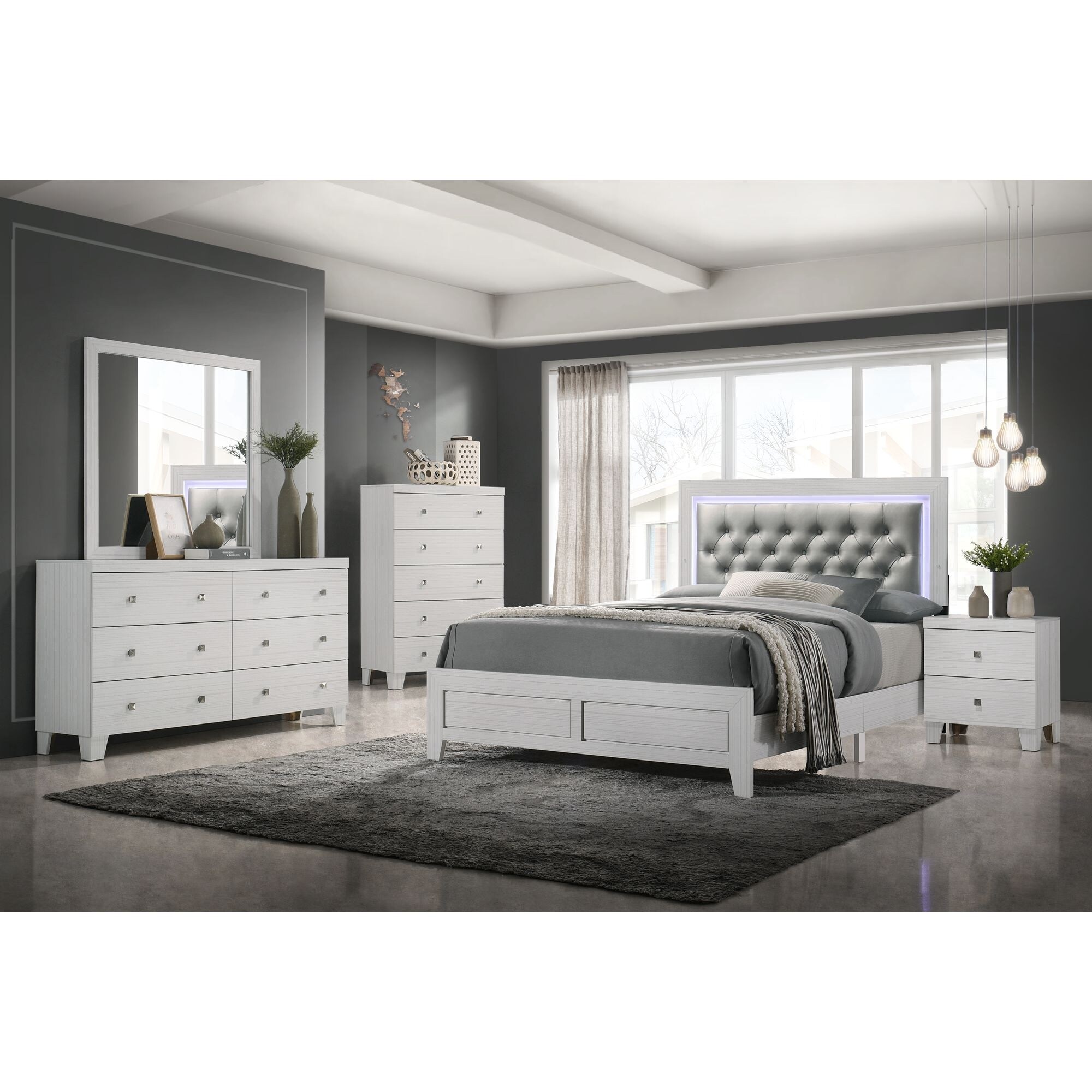 Picket House Furnishings Icon 6-Drawer Dresser and Mirror Set in White - - 35448003 - Mycitystee