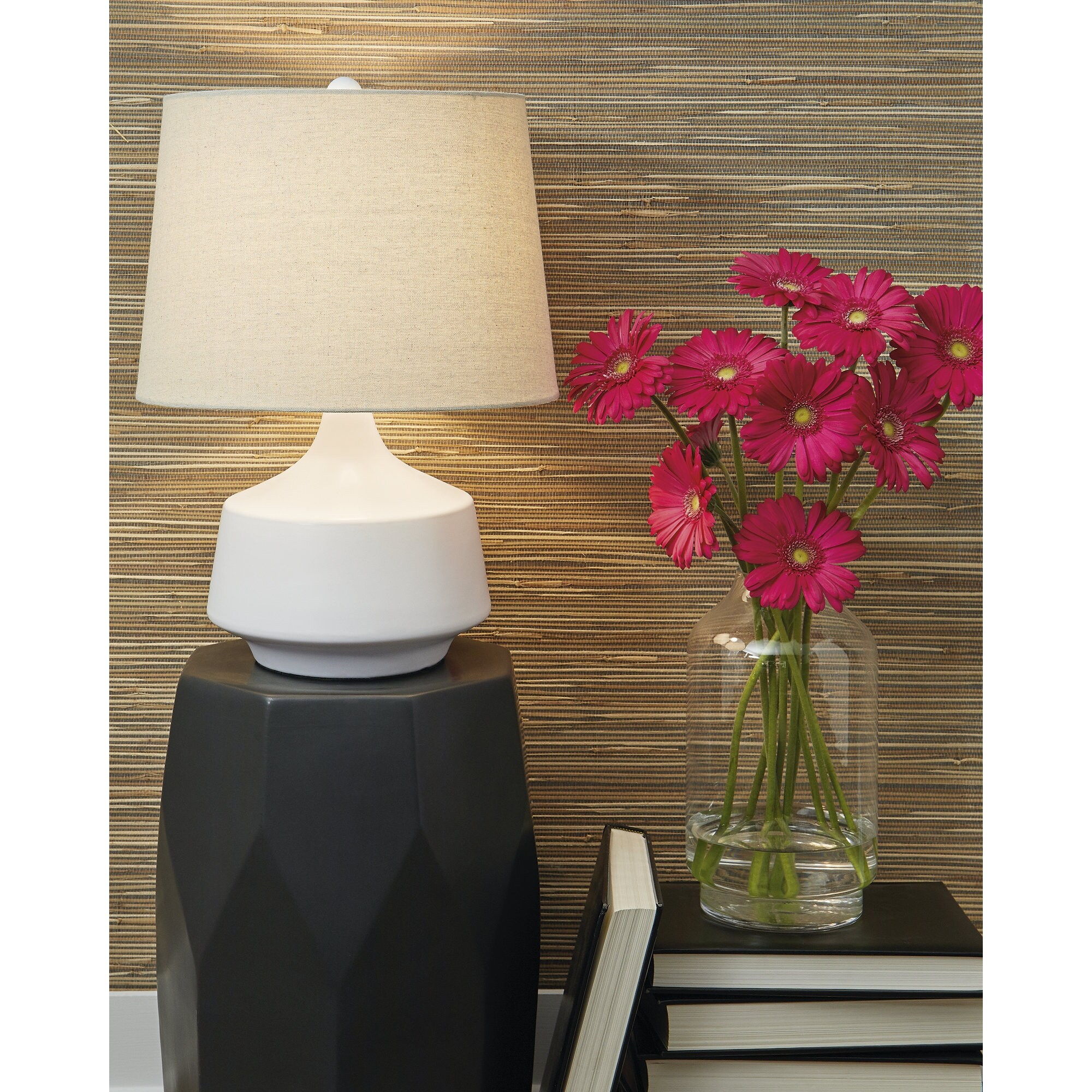 Ashley Furniture Acyn White Ceramic Table Lamp - 14