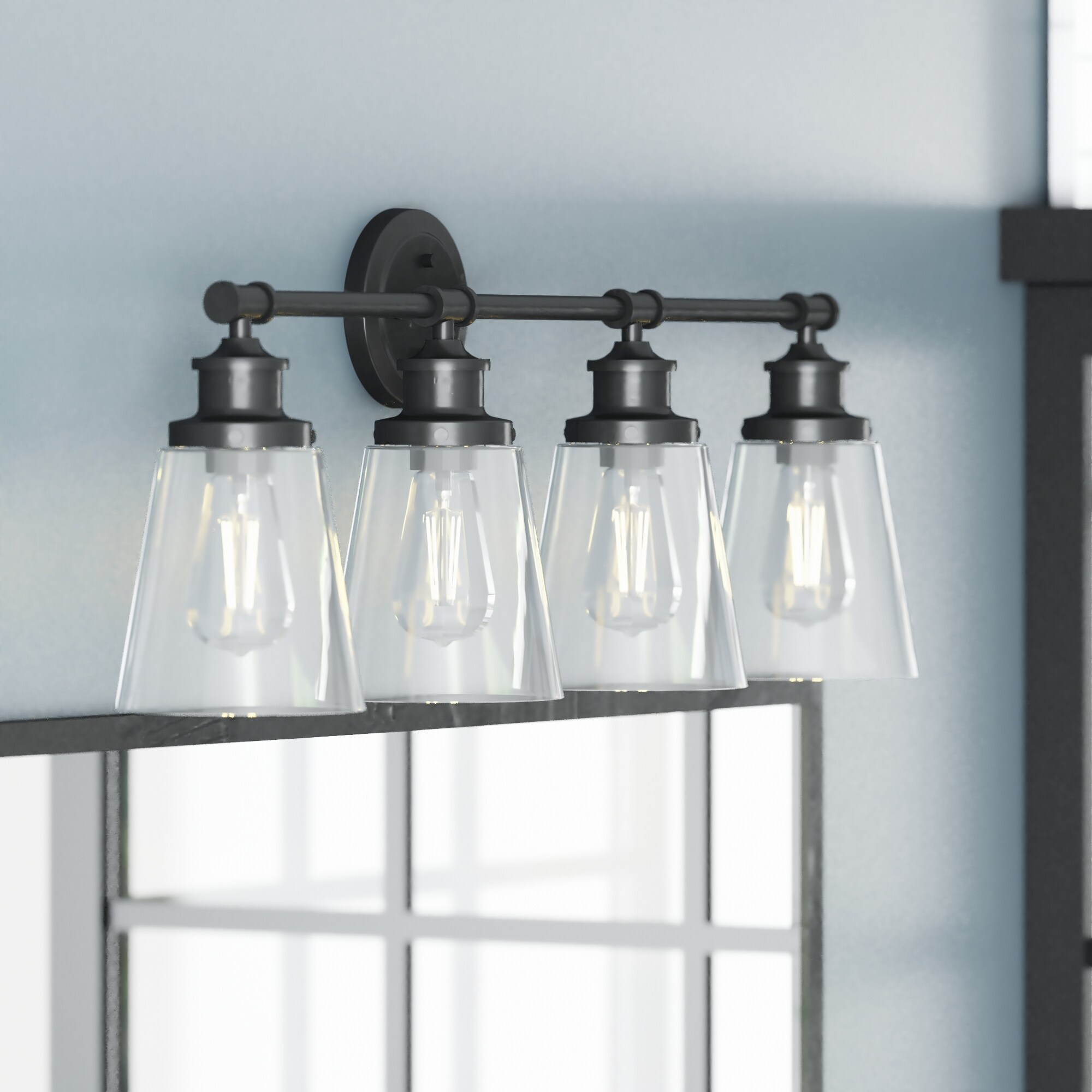 Prominence Home Helenah， Vanity Light， Matte Black - Matte Black - Mycitystee