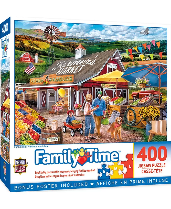 MasterPieces Puzzles Family Time - Farm Fresh 400 Piece Adult Jigsaw Puzzle - Mycitystee