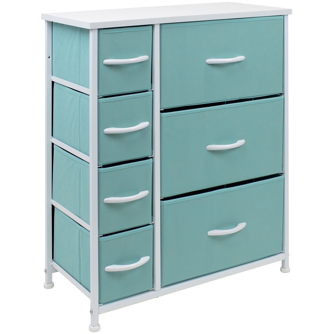 Dresser w/ 7 Drawers， Furniture Storage and Chest Tower for Bedroom - - 34478481 - Mycitystee