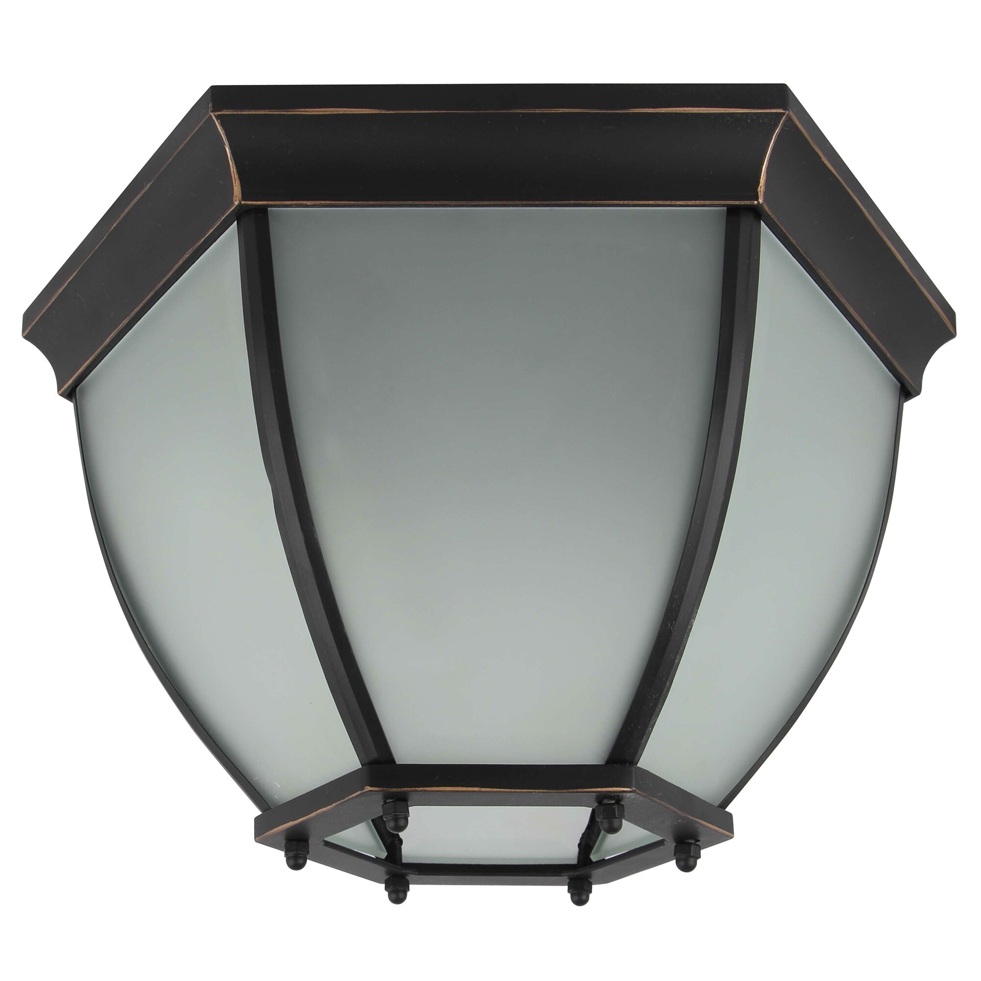 2 Light Outdoor Ceiling Lantern in Imperial Black - Mycitystee