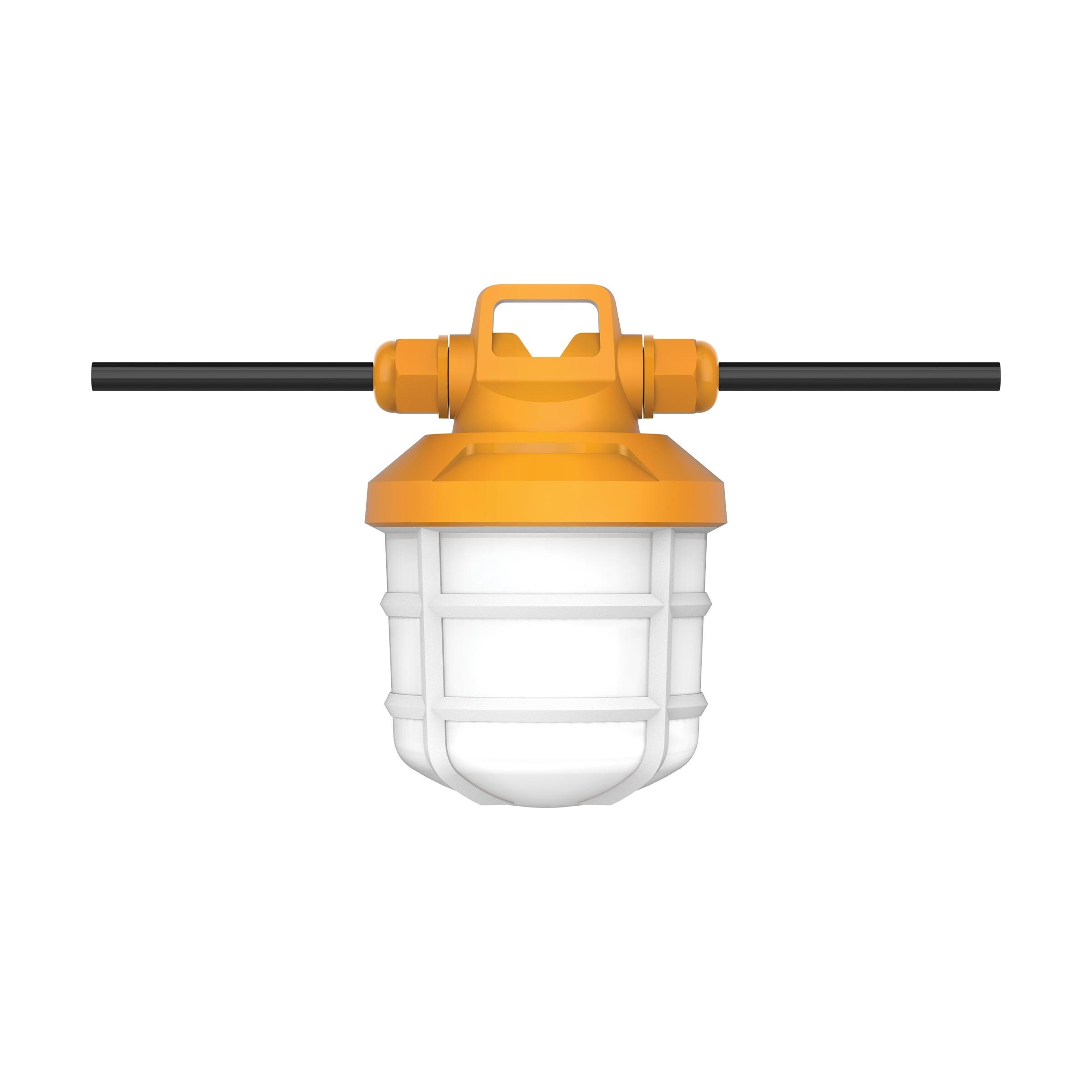 50 Watt LED High-Lumen Industrial and Commercial String Light 5 Inter-Connected Lamps 5000K Integrated Cord / Plug 120 Volts - Mycitystee