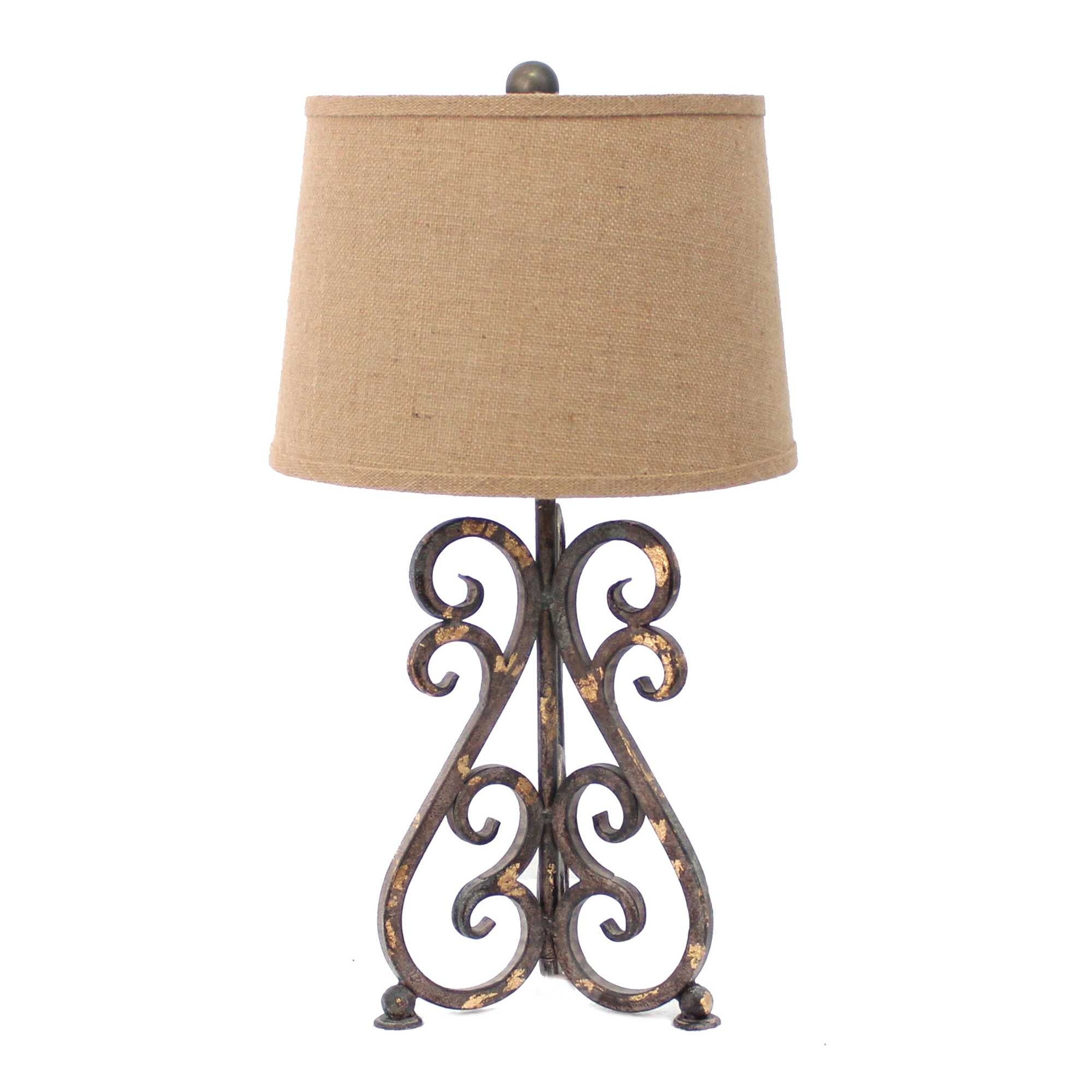 13 x 11 x 23.75 Bronze Vintage Metal Khaki Linen Shade - Table Lamp - 13 x 11 x 23.75 - Mycitystee
