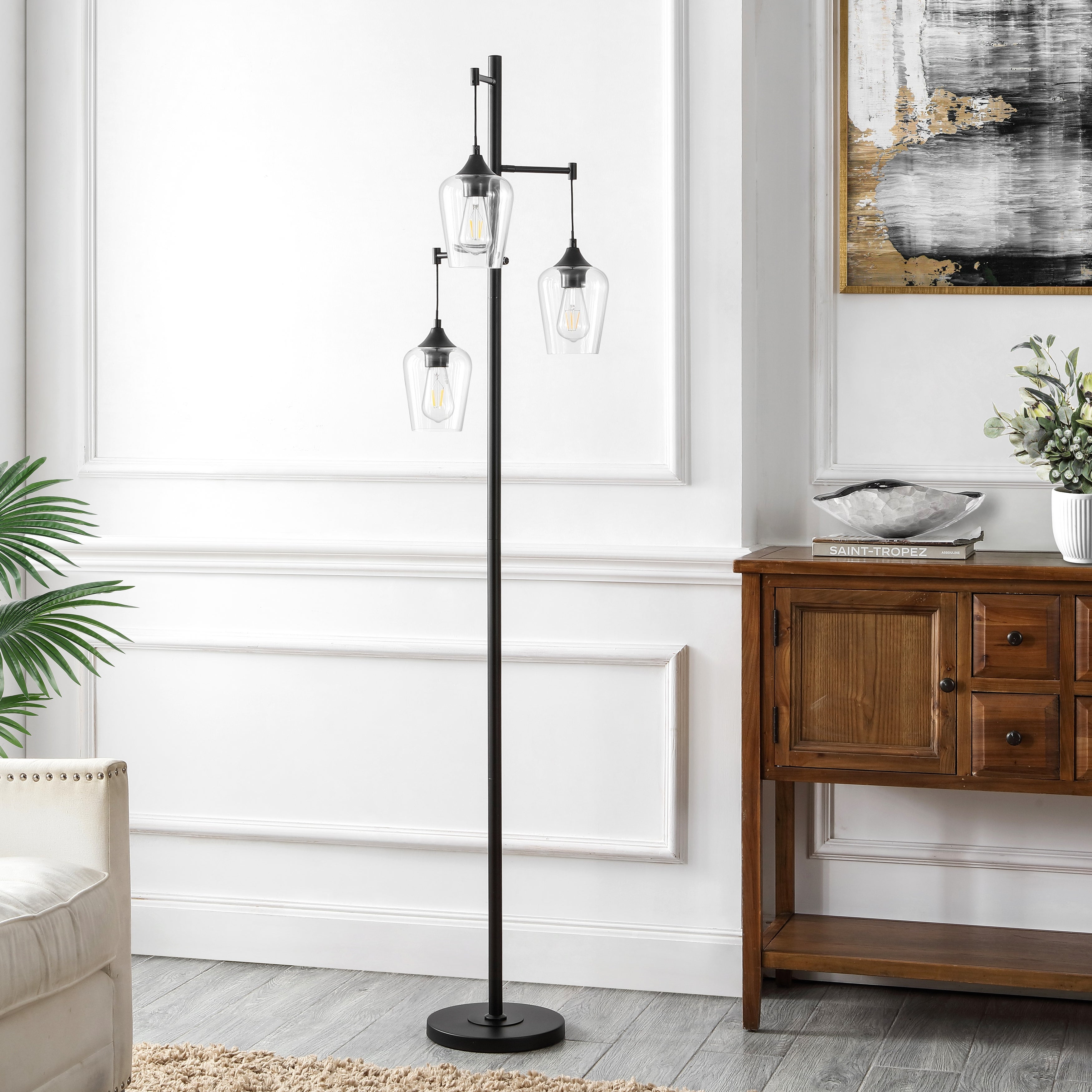 GetLedel 3-Light Dimmable Tree Floor Lamp with Glass Shades - Mycitystee