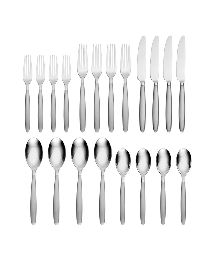 Hampton Forge Tidal Frosted Forged 18 0 Stainless Steel 20 Piece Set， Service for 4 - Mycitystee