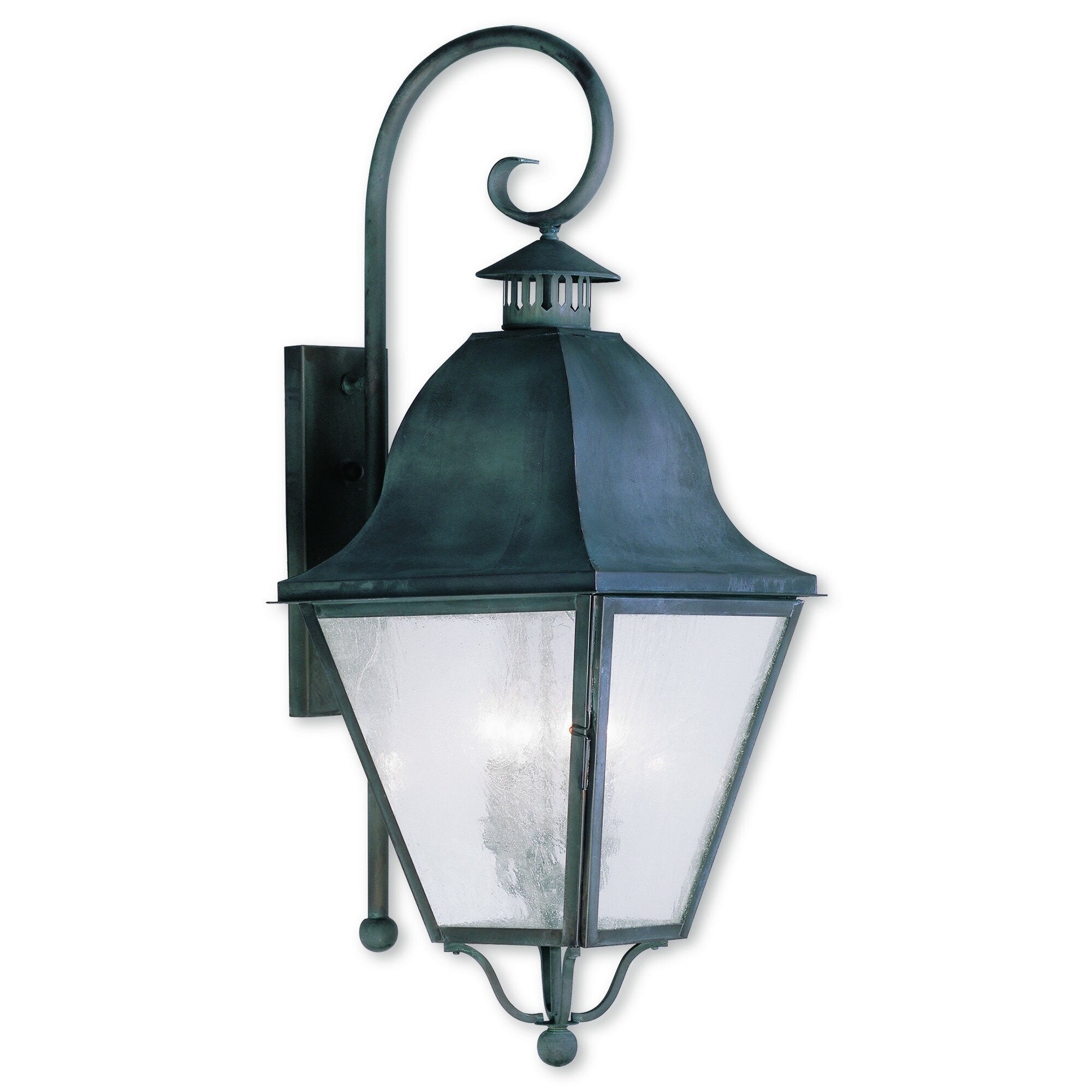 Livex Lighting Amwell Black Brass 4-light Outdoor Wall Lantern Shopping - The Best Deals on Outdoor Wall Lanterns | 18909477 - Mycitystee