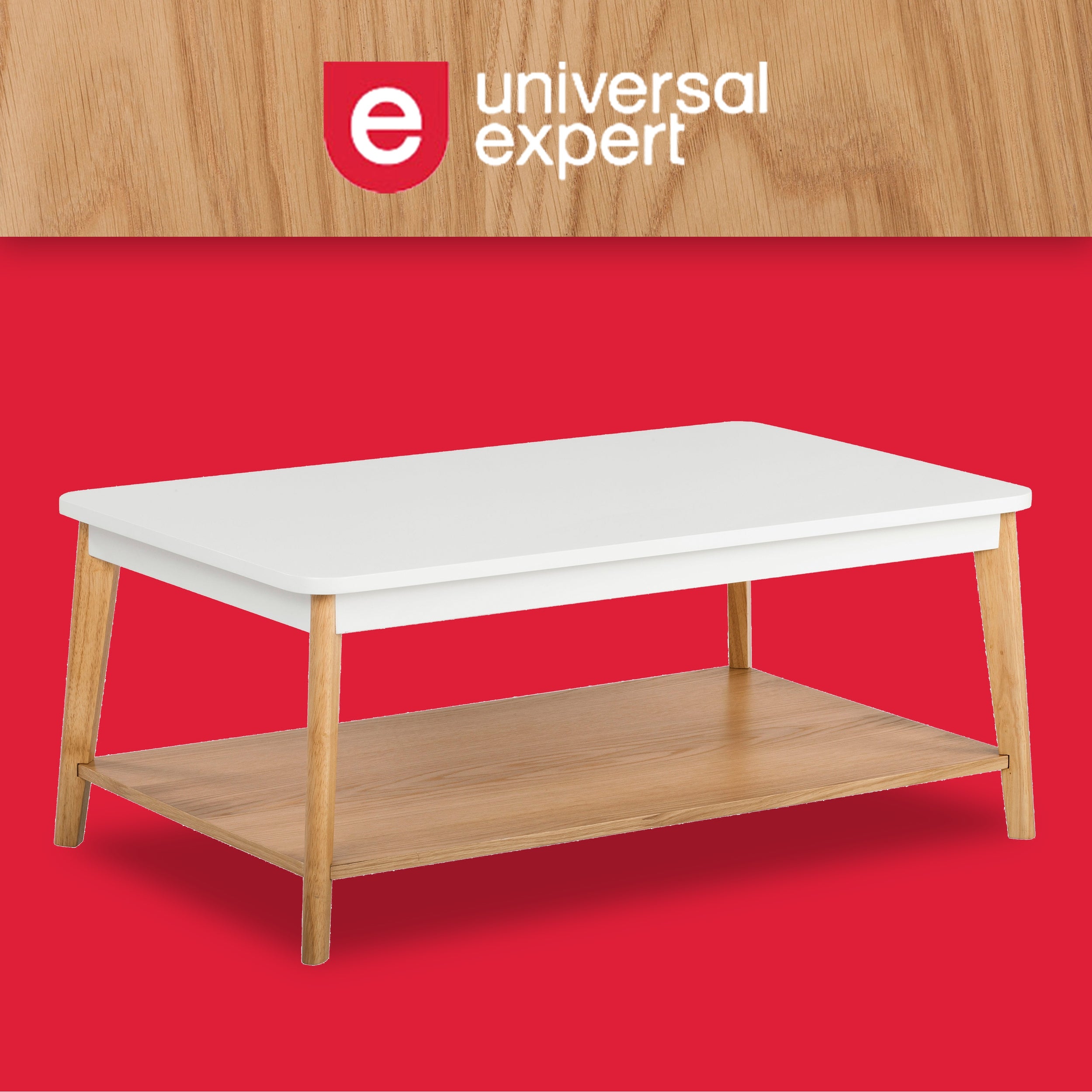 Universal Expert Remus Coffee Table， Modern Oak and White - Mycitystee