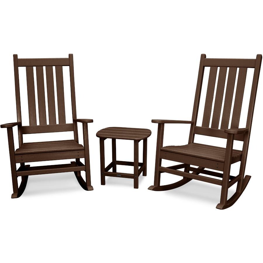 POLYWOOD Vineyard 3-Piece Rocking Set in Mahogany - Mycitystee