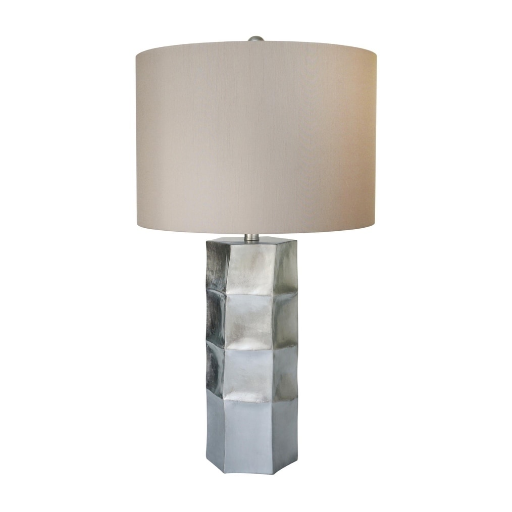 Plyresin Table Lamp In A Silver leaf Finish - Mycitystee