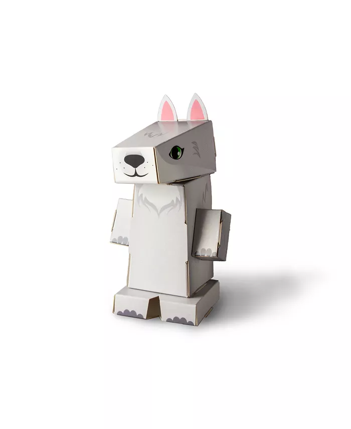 Cubles North American Animals: Wolf - A Buildable 3D STEM Toy - Mycitystee
